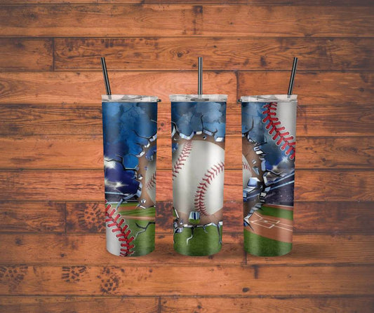 3D Baseball 20 oz. Tumbler