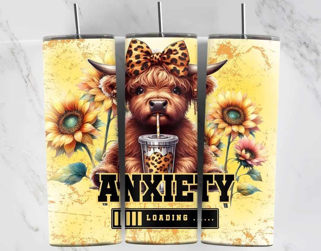 Anxiety Loading Tumbler & Cell Phone Case Bundle