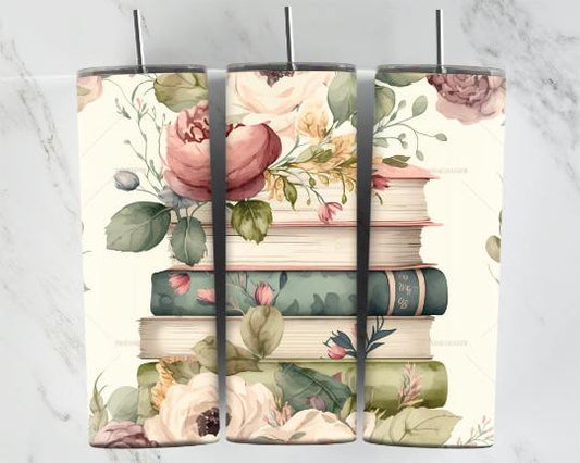 Floral Books 20 oz. Tumbler