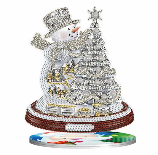 5D DIY Diamond Christmas Decor Snowman Table Top Diamond Painting Kit