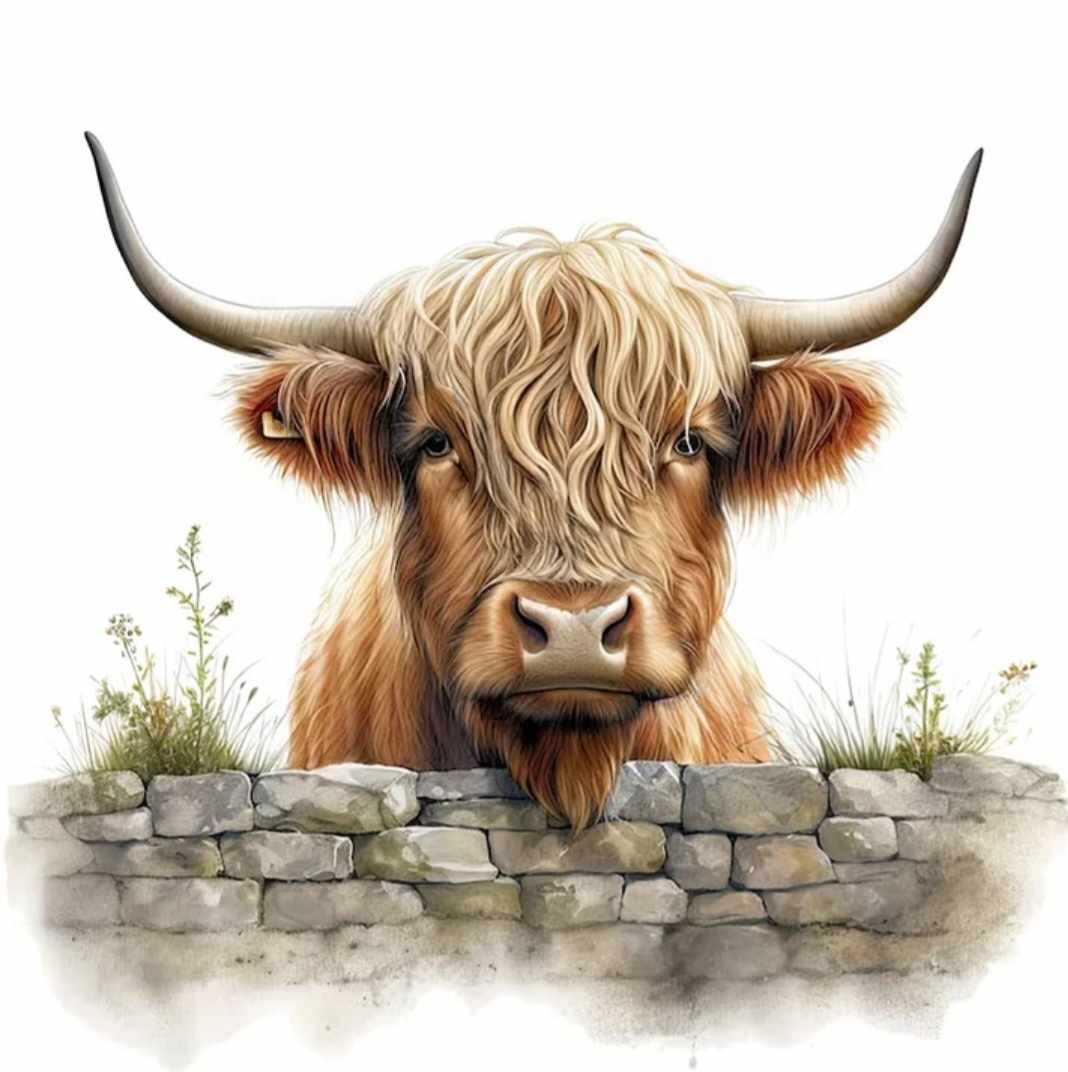 Highland Cow Diamond Painting Kit