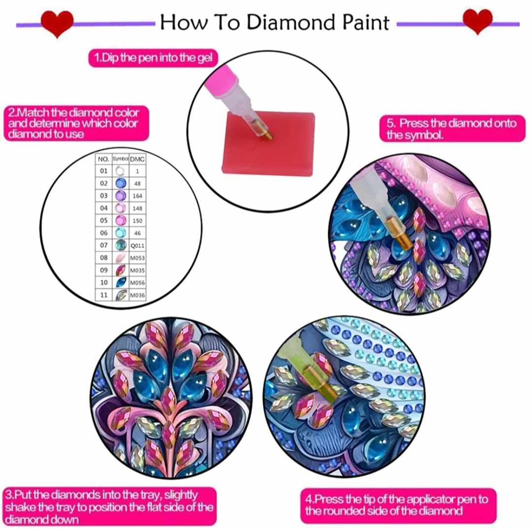 Cross with Rose and White Dove Diamond Painting Kit