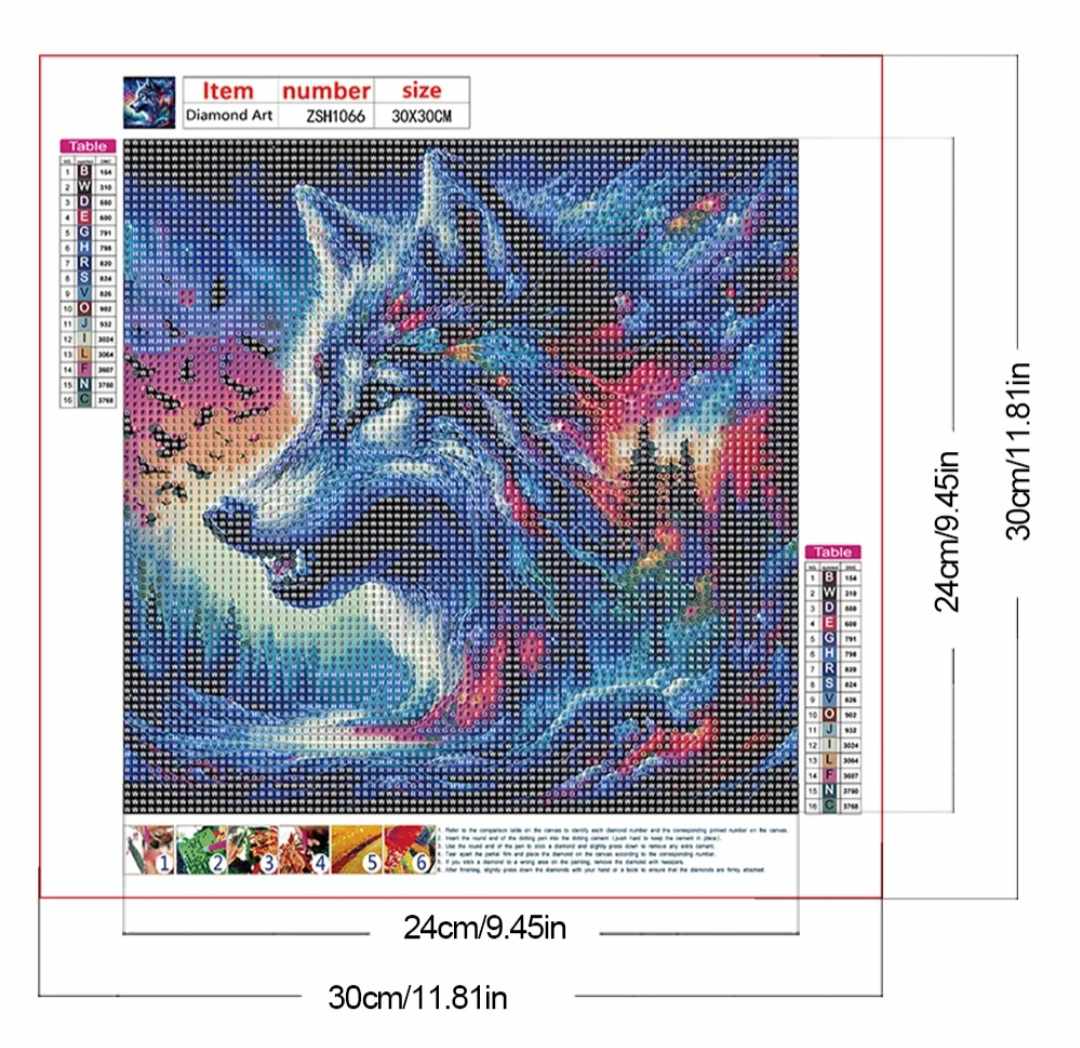 Dark Night Wolf Diamond Painting Kit