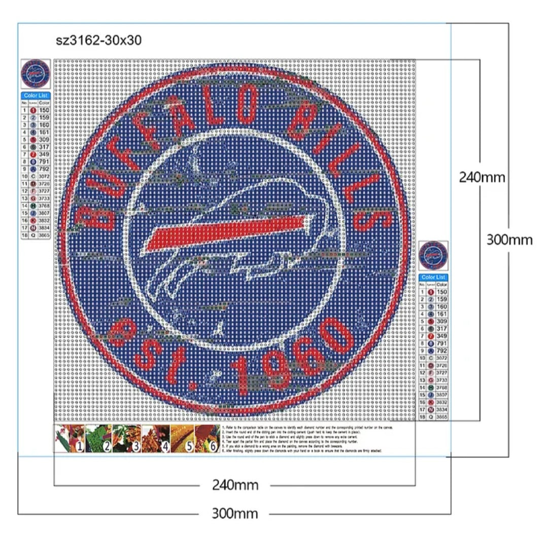 The Buffalo Bills Diamond Painting Kit